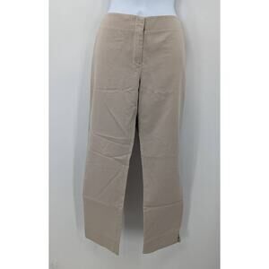 Chico's Women's Khaki Pants Size 0 Cotton Elastane Straight Leg Tan